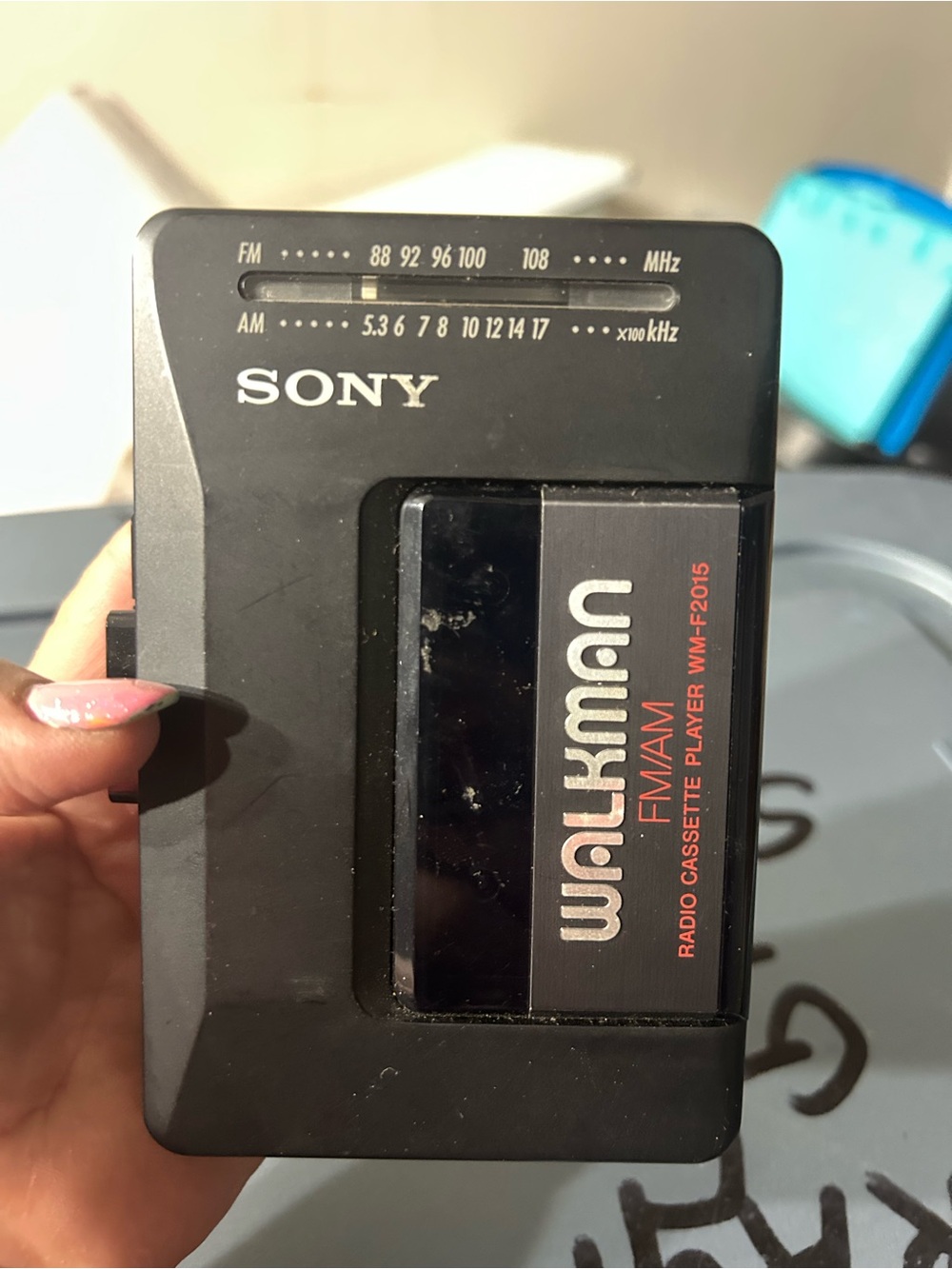 Sony Black Walkman WM-F2015 Portable Radio Cassette Player